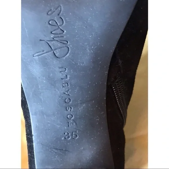 Michael Shannon Tosca Blu Shoes Black Glitter Block Heel Bootie - Picture 3 of 11